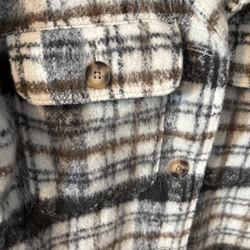 Universal Thread Plaid Jacket - Black and White - image 2